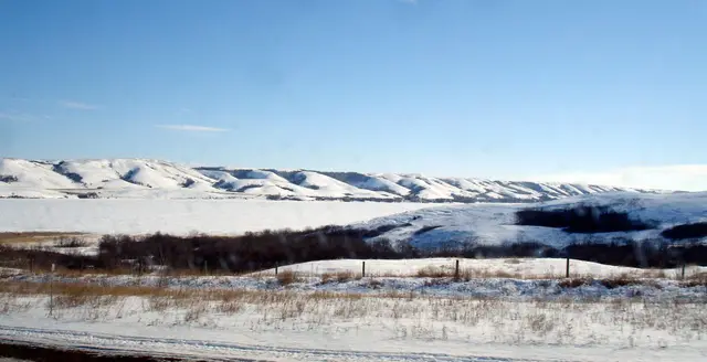 Snowy Qu'Appelle Valley in winter